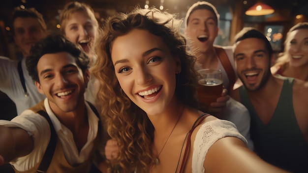 GIRL CELEBRATING OKTOBERFEST WITH A NIG SMILE