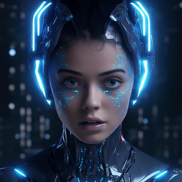 girl cyborg Generative AI