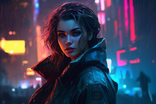 cyberpunk 2077 NEON girl HD Wallpapers - Eyecandy for your XFCE