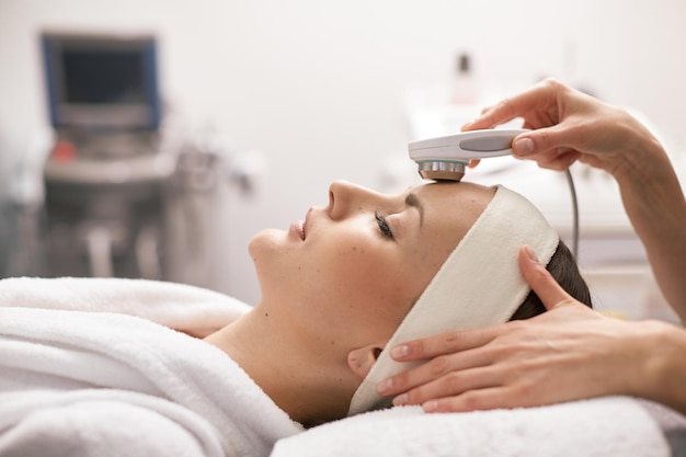 Girl doing cosmetic procedures