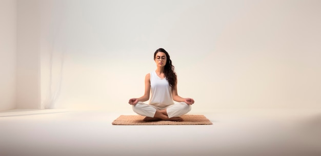 girl doing meditation and yoga