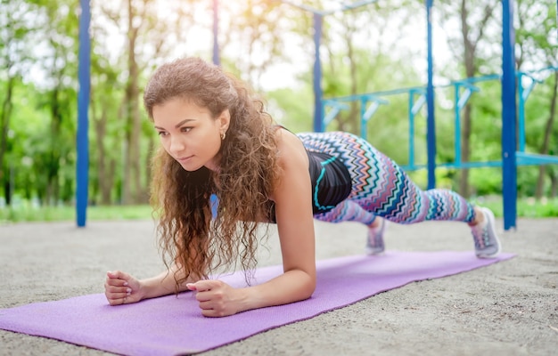 Girl doing plank