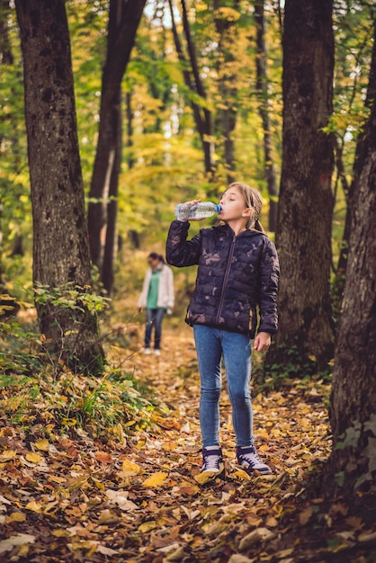 Girl drinking water