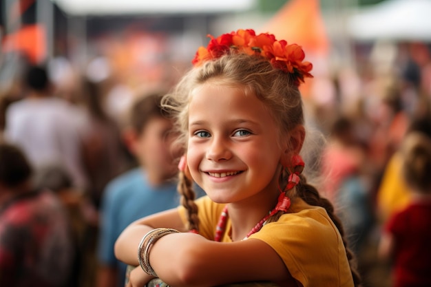 A girl at the festival