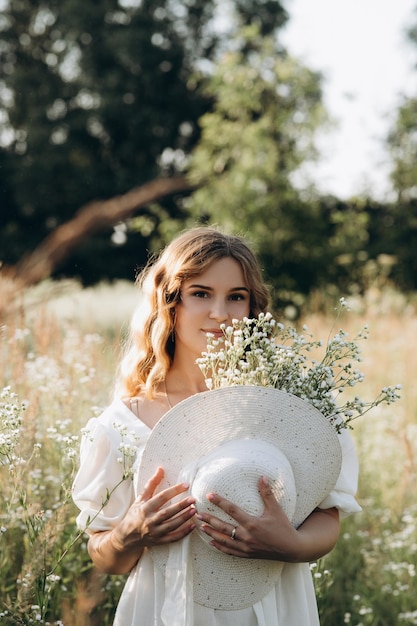 a girl in the field