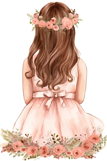 A girl in a flower crown