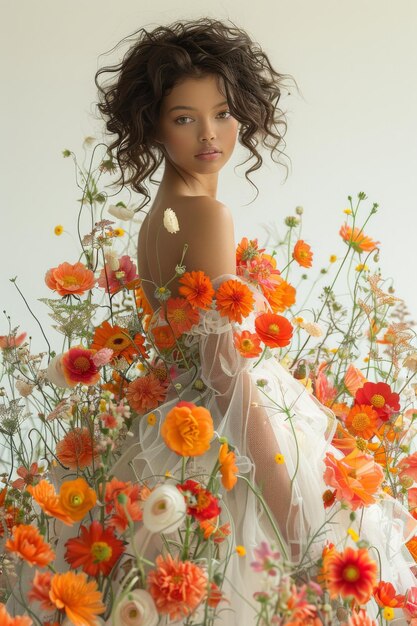 Girl in Flowers