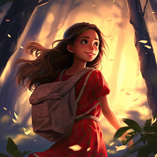 girl in the forest