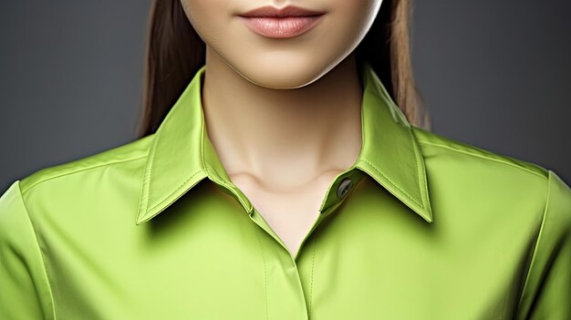 Foto camicia verde da ragazza