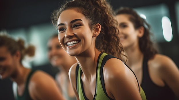 Photo girl in gym