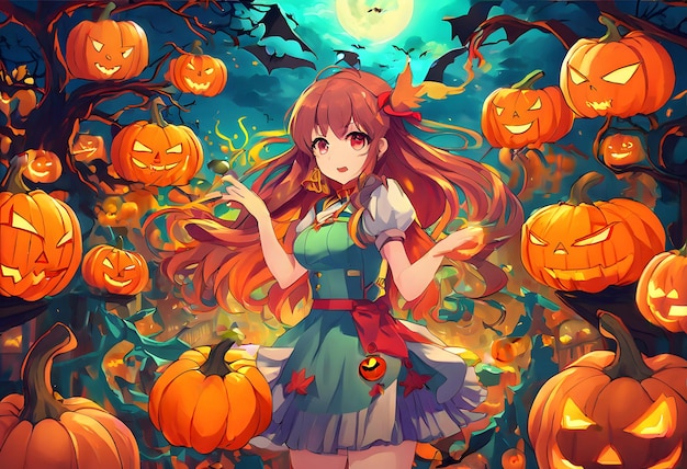 女の子ハロウィンアニメ