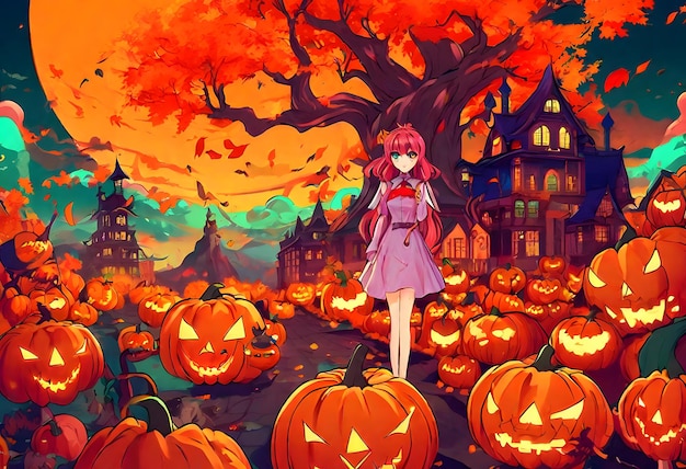 Girl Halloween Anime