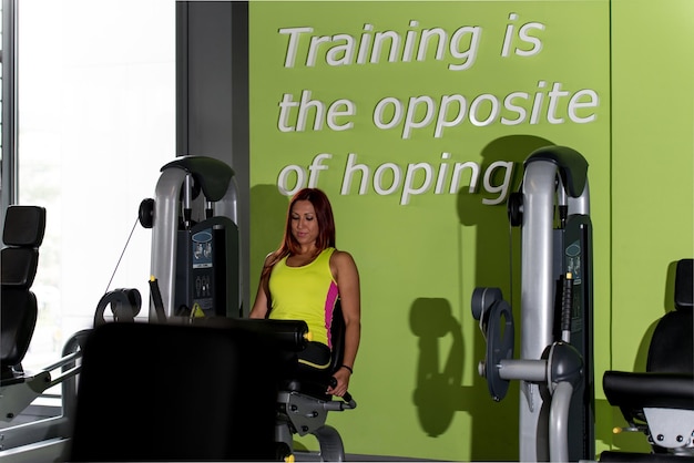 girl in health club