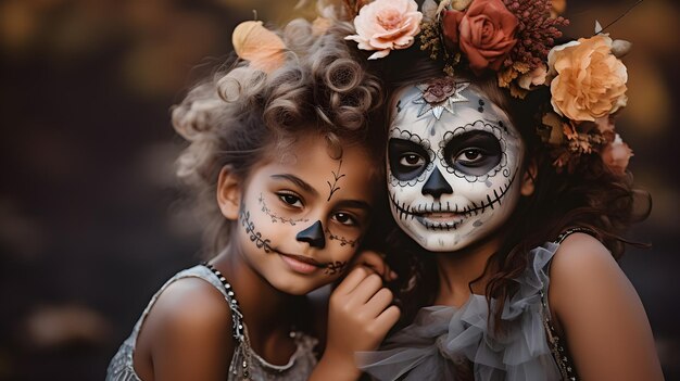 a girl and her mother are dressed up for western christian holiday.