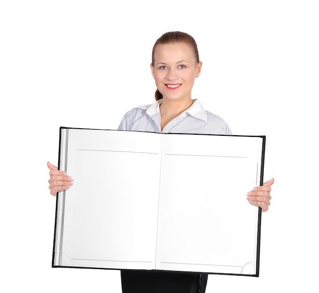 Photo girl holding book