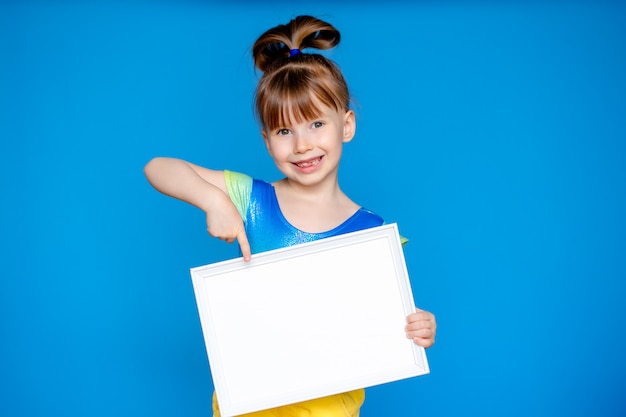 Girl holding a white sheet.