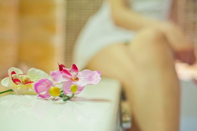 Girl in hot tub