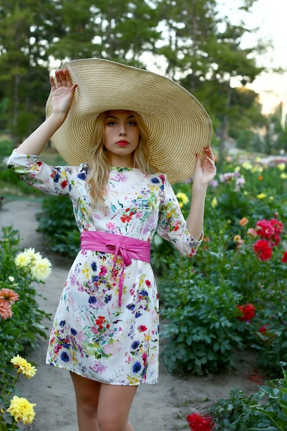 girl in a huge hat