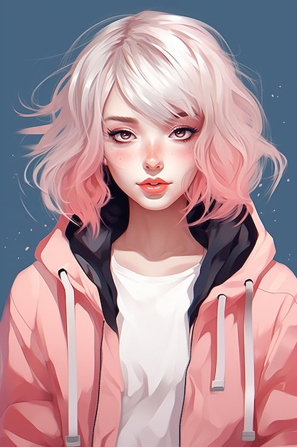 Premium AI Image | girl illustration