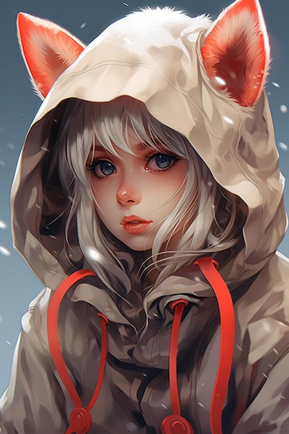 Premium AI Image | girl illustration