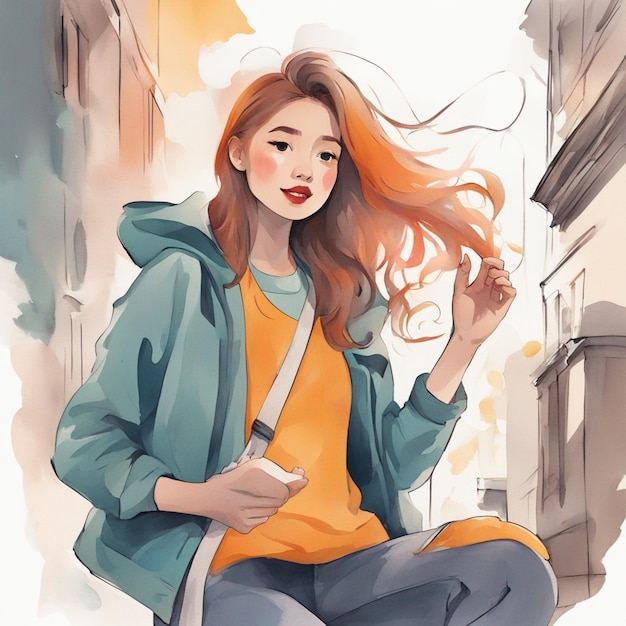 写真 女の子のイラスト