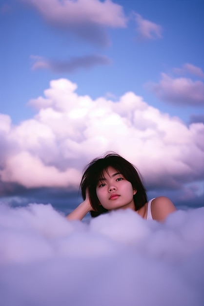 写真 雲の中の少女