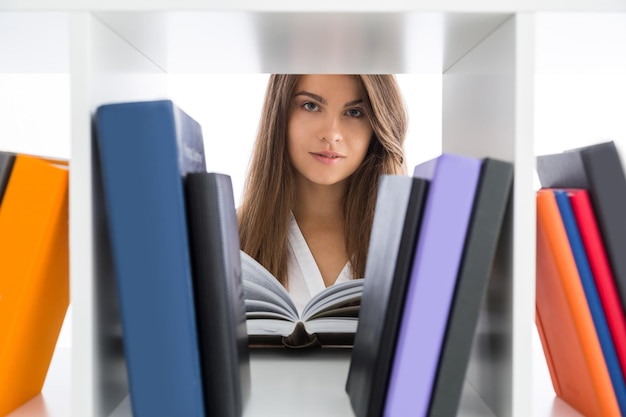 Girl in the library