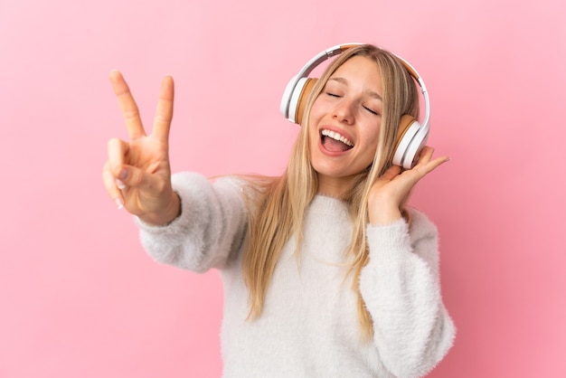 Girl listening music