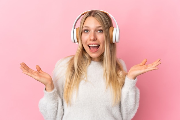 Girl listening music