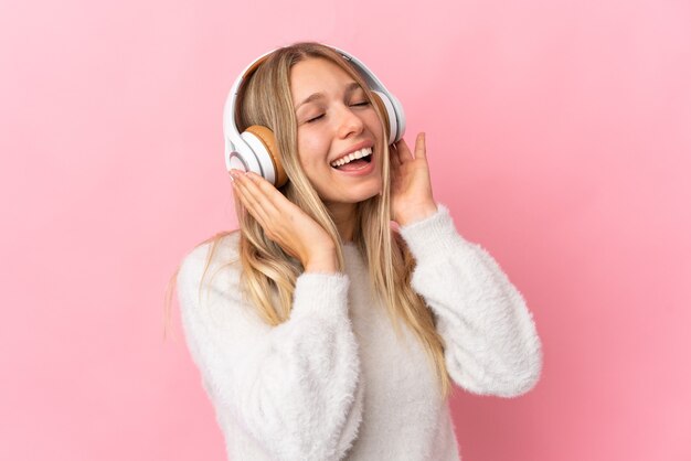 Girl listening music