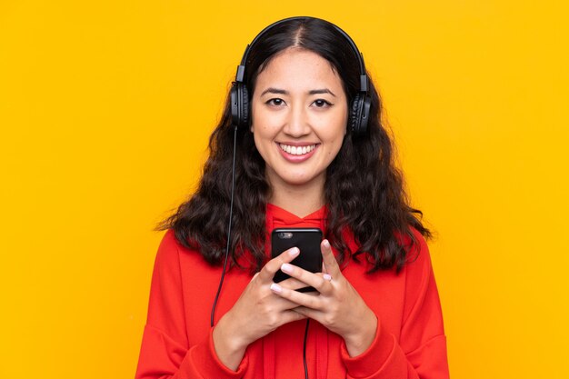 Girl listening music