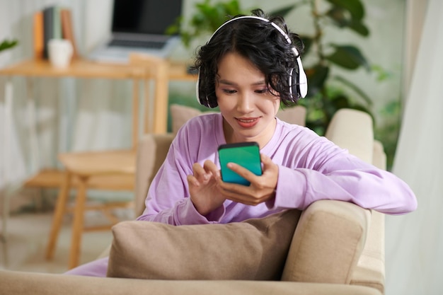 Girl Listening to Trending Music