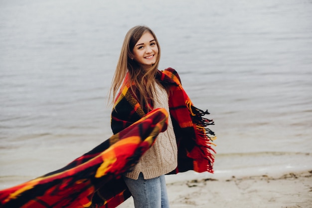 Girl near water