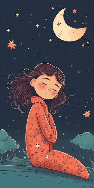 星のある夜空に浮かぶ女の子と、表紙に「星空観察」という文字が描かれています。