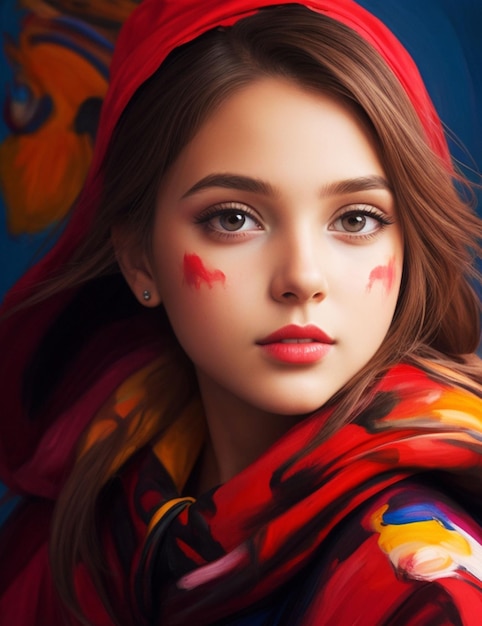 Girl painted