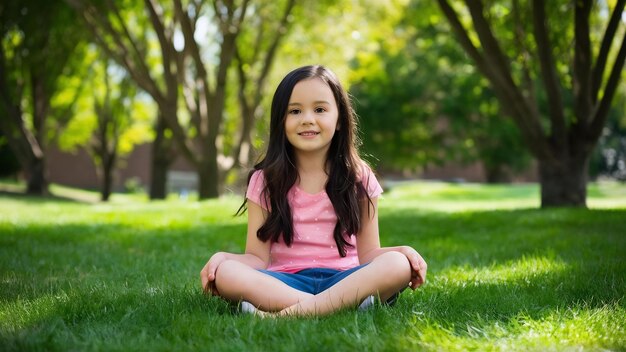 Photo girl in park