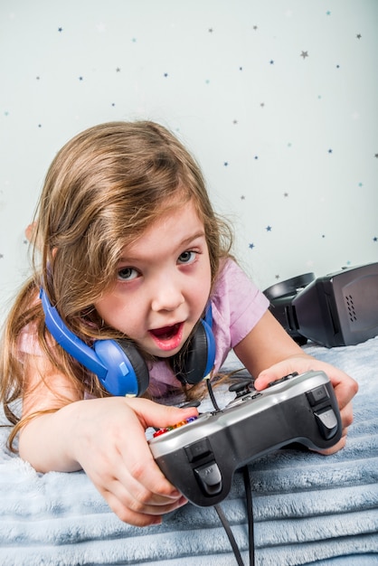 girl playing video games