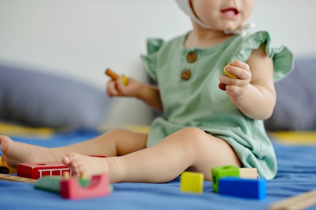 Girl Playing with Toys