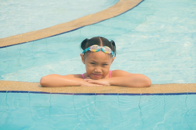 Girl in the pool