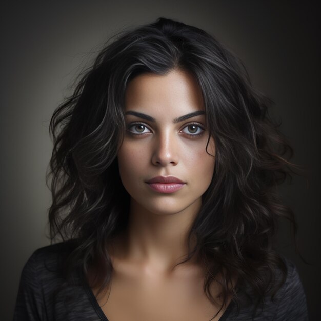 Girl portrait with dull background