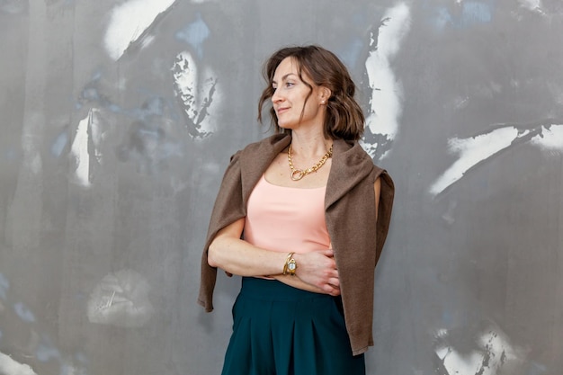 Girl posing in different clothes