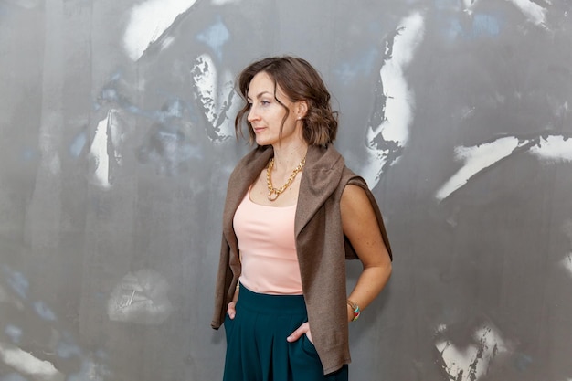 Girl posing in different clothes