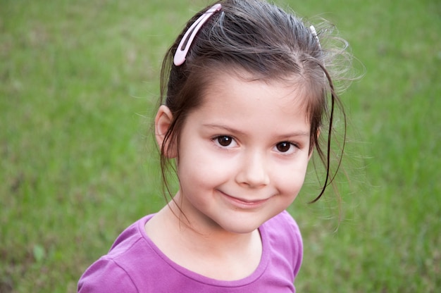 Girl posing in park