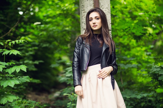 Girl posing in park