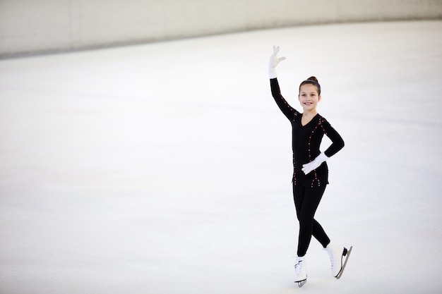 Girl Posing on Skating Rink