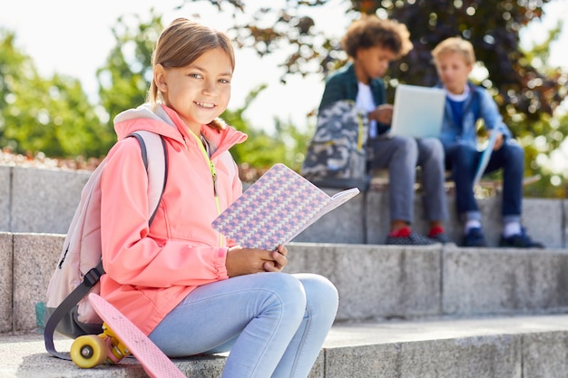 Girl reading a book