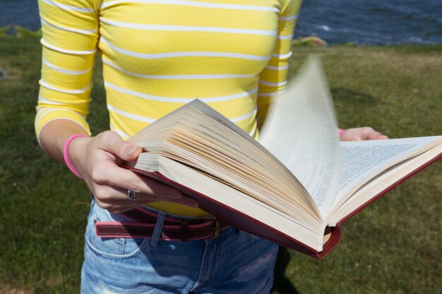 Girl reading a book