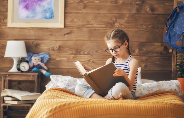 Girl reading a book