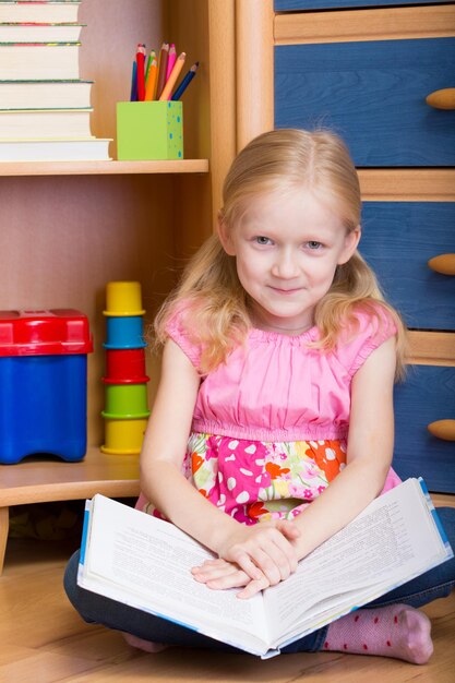 Girl reads book in your room