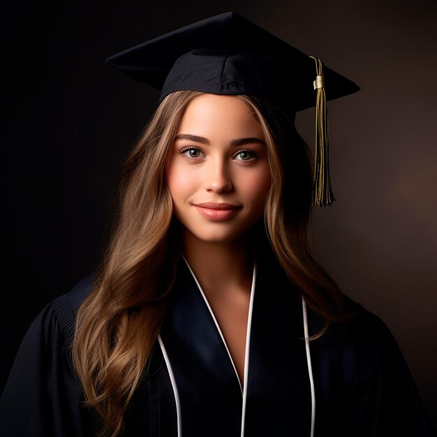 Photo girl in a recent graduated photo